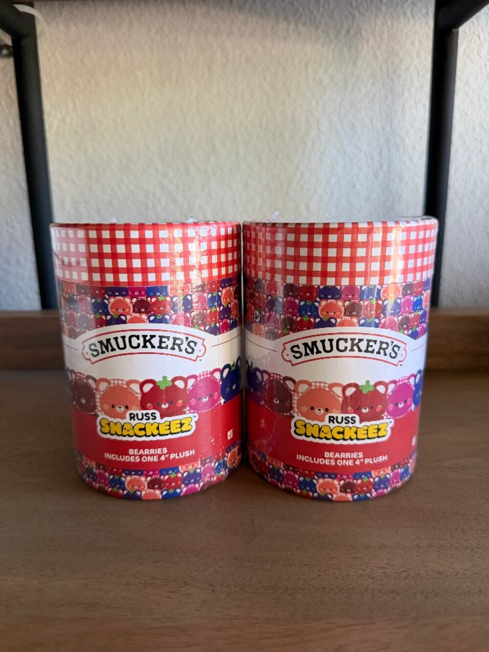 Bundle of 2 Russ Snackeez Smucker’s Bearries 4" Plush Mystery Box